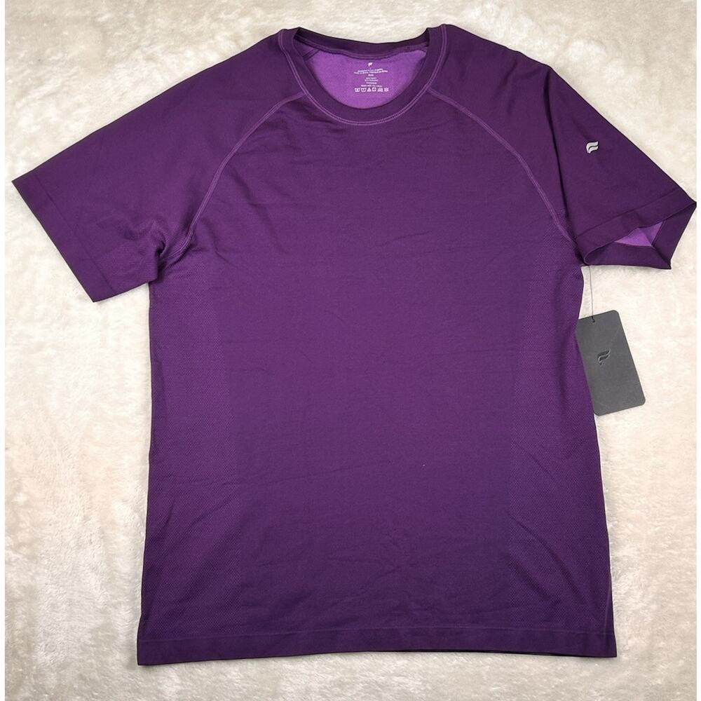 Fabletics Shirt Men’s Sz L Purple The Training Day Tee Short Sleeve Performance